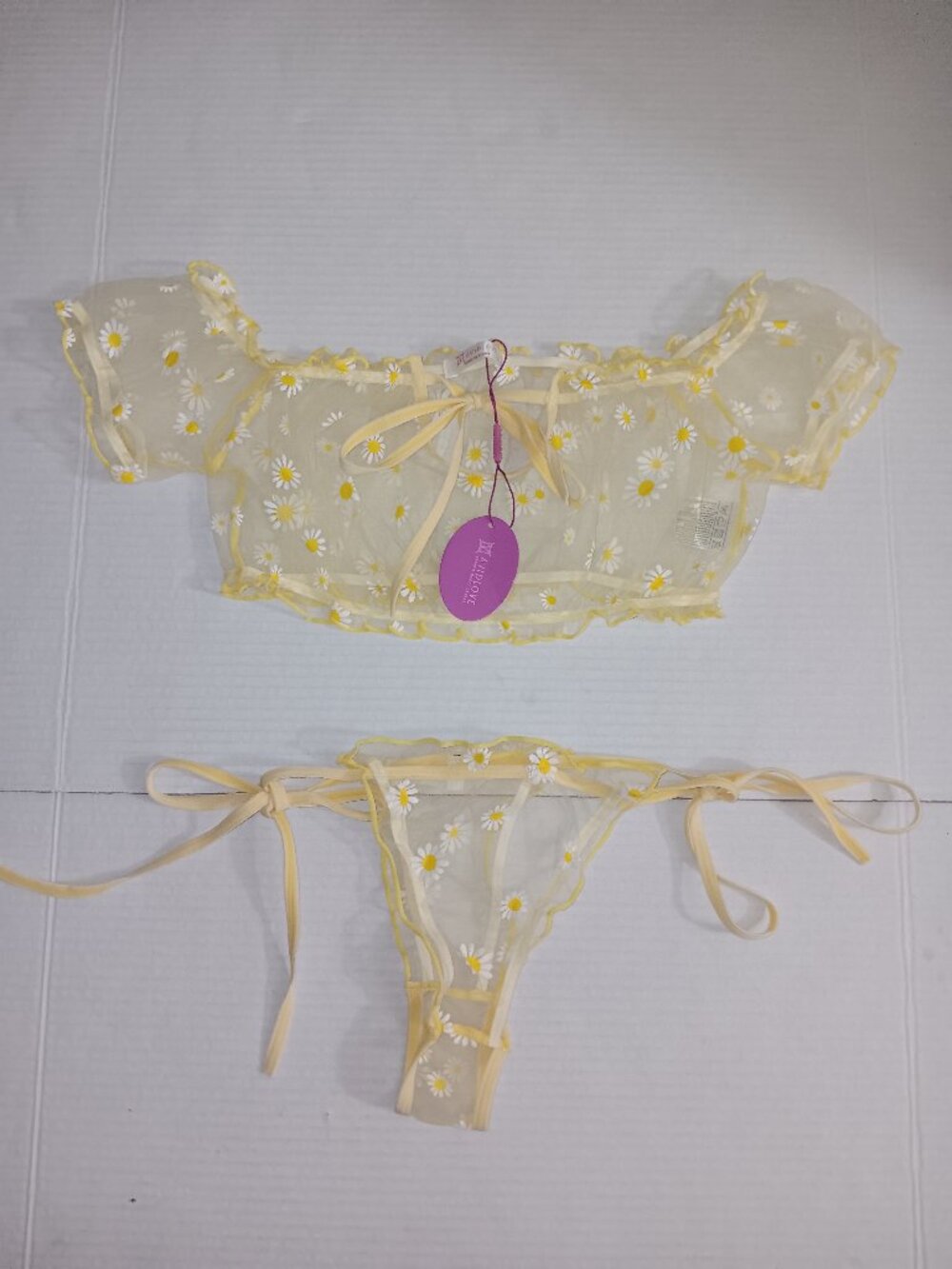 AVIDLOVE 2 PIECE SUNFLOWER INTIMATES/ LINGERIE SET